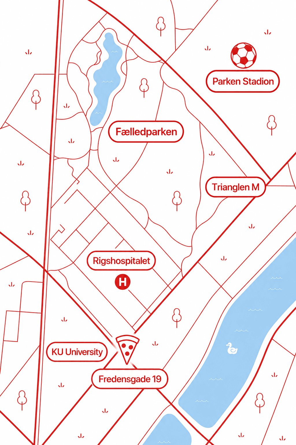 Map showing restaurant location